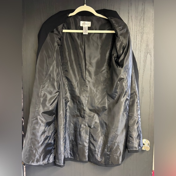 Studio I Black Blazer Tailored Professional - Picture 4 of 5